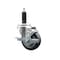 Service Caster 3.5'' SS Thermoplastic Rubber Swivel 1'' Expanding Stem Caster with Brake SCC-SSEX20S3514-TPRB-TLB-1 - alternate 1